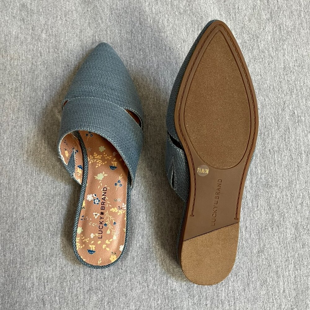 Lucky Brand Blue Slip-on Mules. Never Worn. Size 7.5 US | 38 EU - Picture 8 of 12